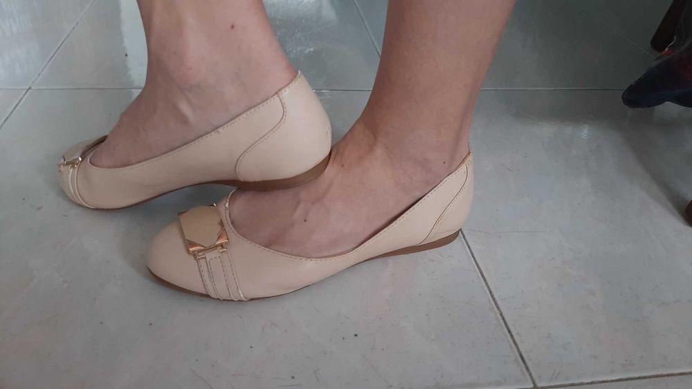 Дамски обувки, тип пантофка, цвят пудра