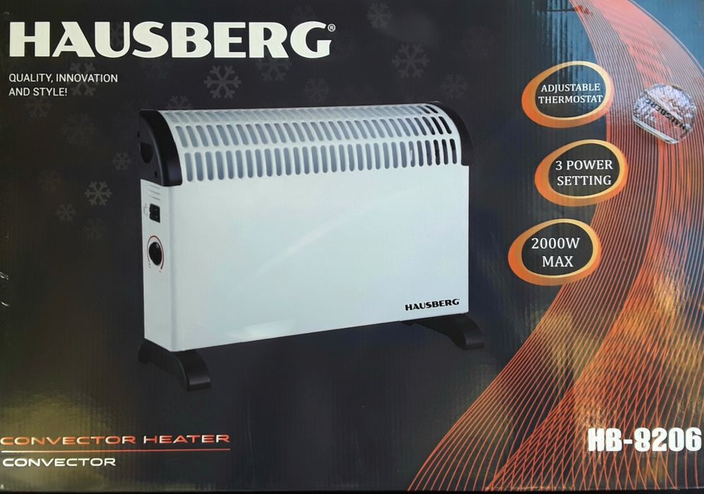 Convector HAUSBERG 2000 W, Termostat NOU - 120 Lei