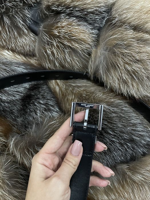 Curea YSL negru-argintiu