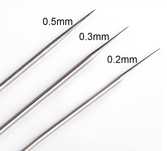 SET de 3 duze si ace AEROGRAF, 0.2mm 0.3mm 0.5mm