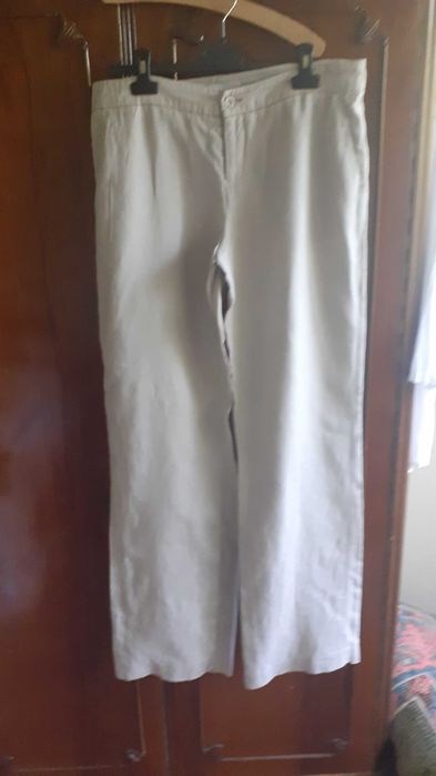 Pantalon Stefanel  din in croi in trend ampli noi M/38.