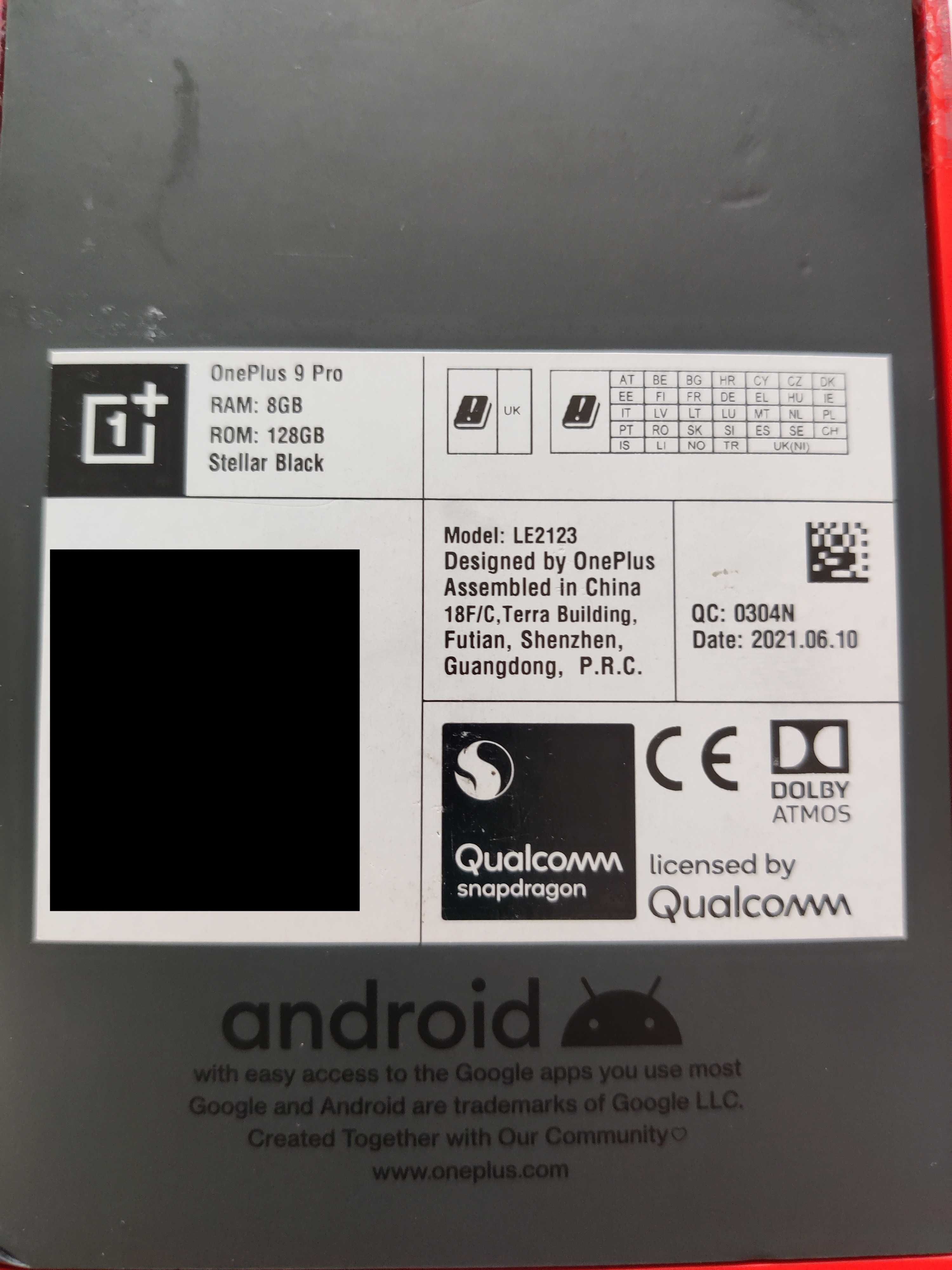 Oneplus 9 pro 8/128GB Stellar Black като нов