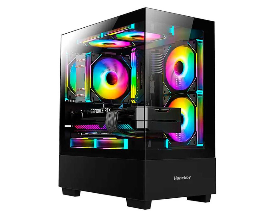 Компьютерный корпус HuntKey G35 Black  1x 120 мм вентилятор с FGB стат