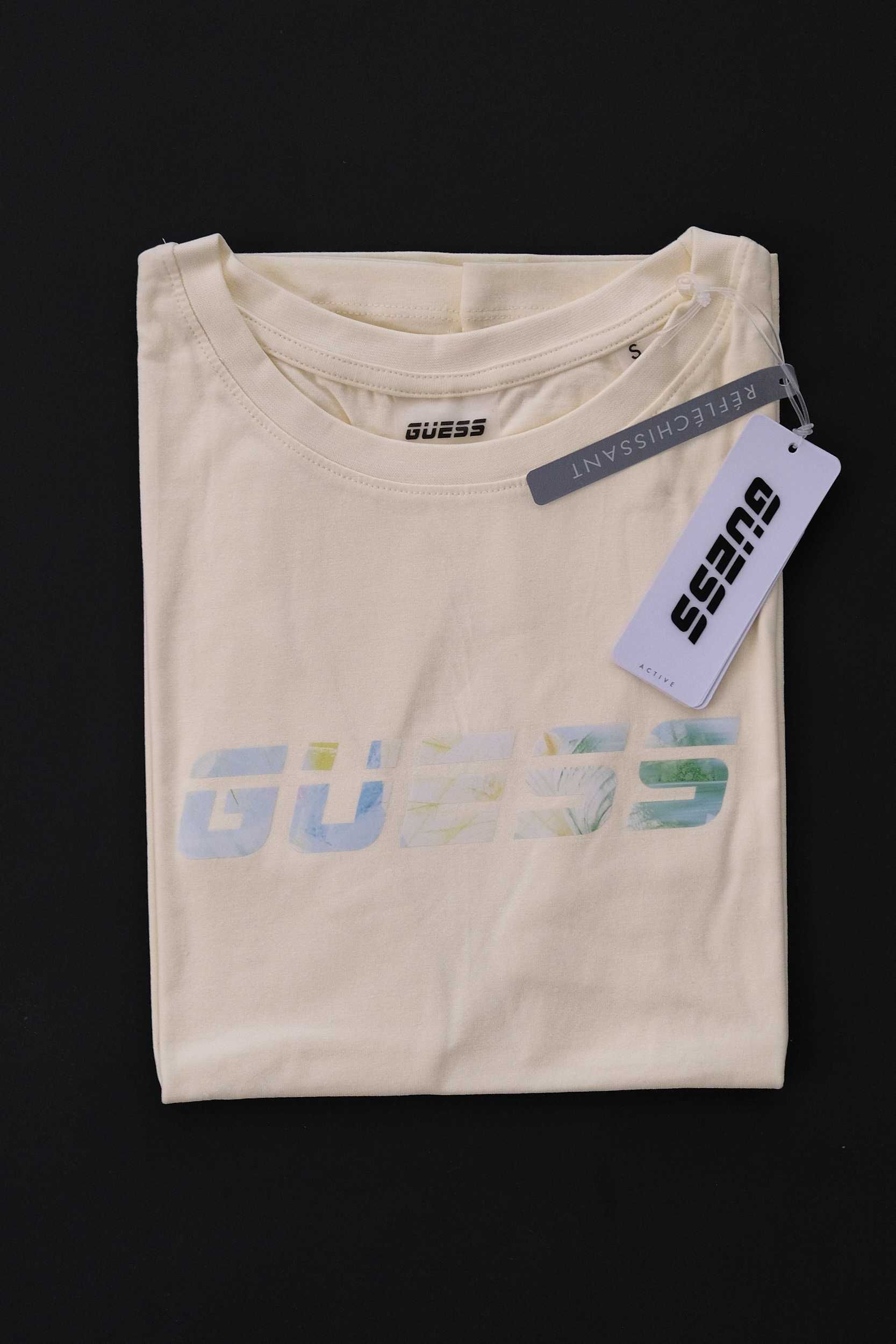 ПРОМО GUESS S/M/L-Оригинална жълта дамска тениска и шорти комплект