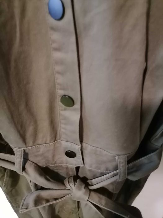Salopeta groasa nouă,casual, kaki,f.eleg,buzunare later./piept, cordon