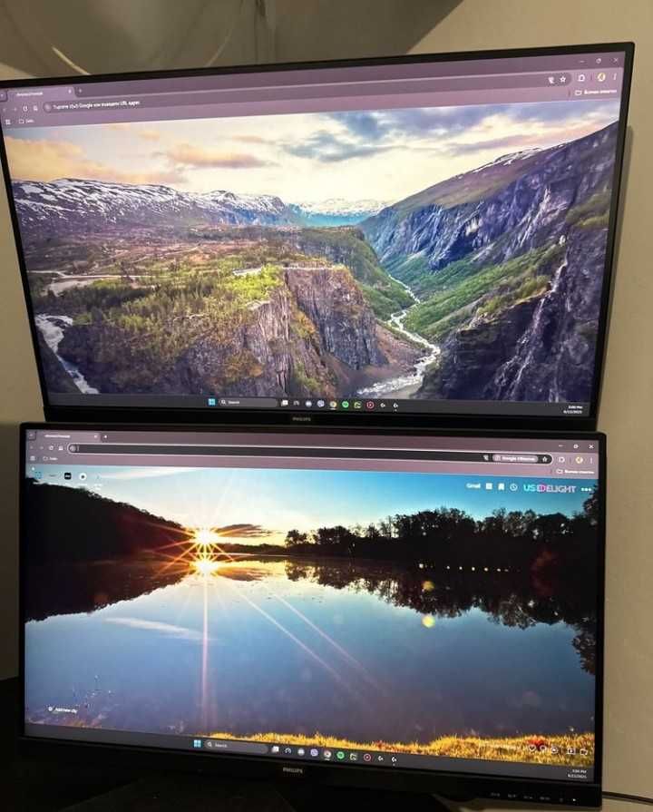 2 бр. Минитор PHILIPS 27 '' 75Hz Full HD + Vesa стойка