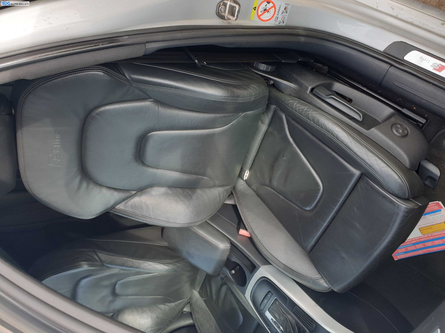 Interior Piele Neagra Fara Incalzire Scaune Fata Stanga Dreapta si Bancheta Spate Sezut cu Spatar Audi A4 B8 Berlina Sedan 2008 - 2015 [K2315]