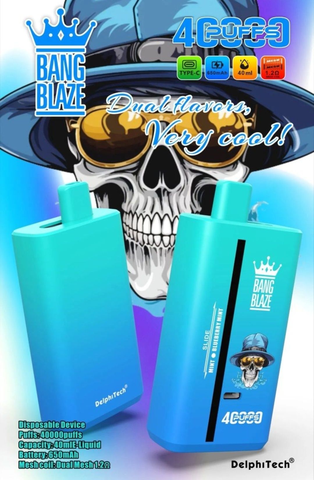 Exlusivitate!Vape 40.000 puffs 2 arome