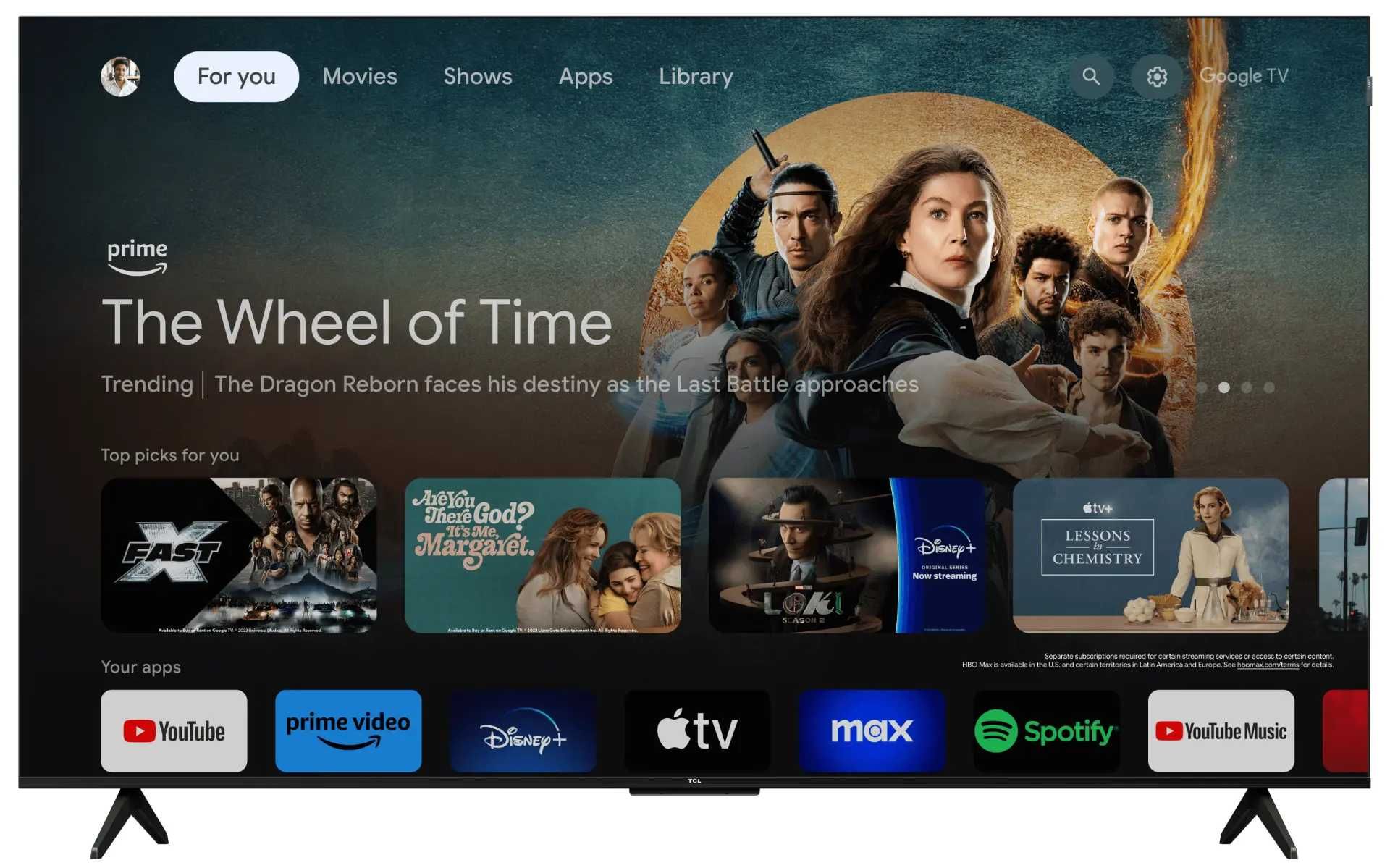Televizor TCL LED 65T7B, 165 cm, 4K, QLED, HDR, Smart Google TV