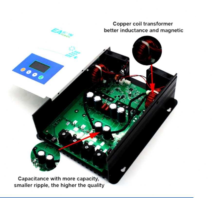 MPPT соларен контролер 100А – 12V 24V 36V 48V вход до 150v
