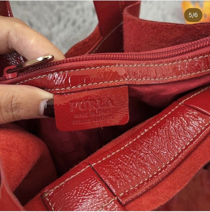 Furla чанта естествена кожа