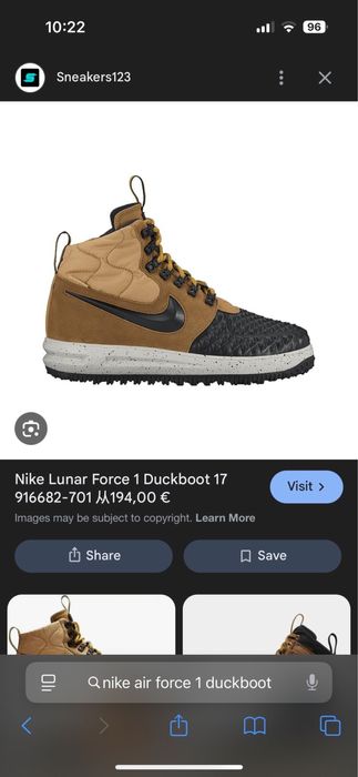 Ghete nike air force 1 duckboot impermeabile