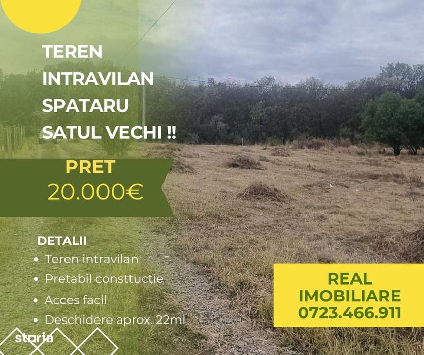 Teren pentru casa- Spataru - Satul Vechi !