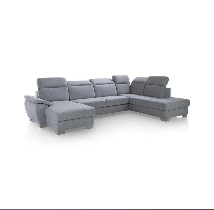 Coltar U Extensibil Cu Lada, Naturlich, Tetiere Reglabile, 375 Cm