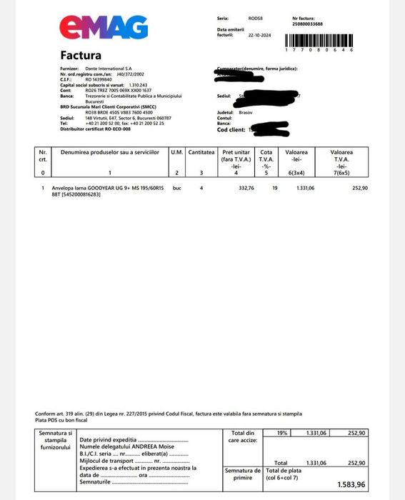 Set 4 anvelope de Iarna GOODYEAR UG 9+ MS 195/60R15 88T cu garanție