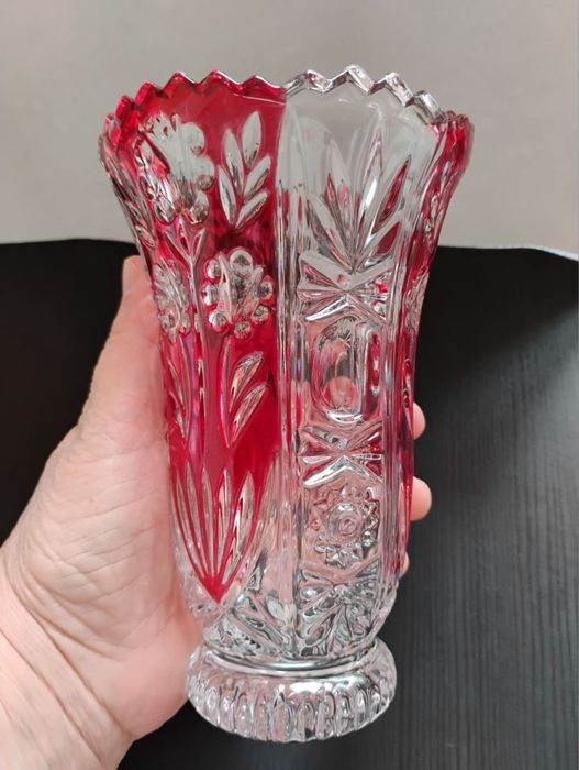 Винтидж ваза от оловен кристал Anna Hutte Bleikristall