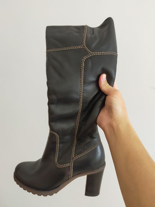 Продам зимние сапоги кожа