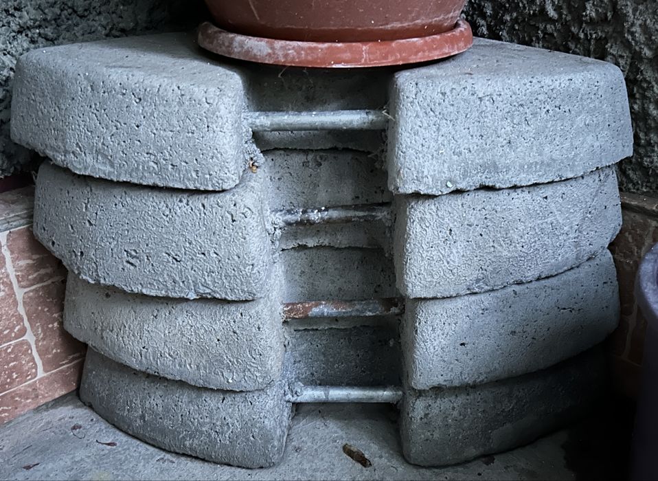 Umbrelă terasă 3,5 x 3,5 m – nouă, completă