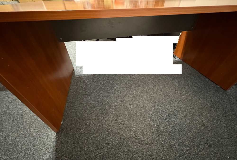 vand set birou lemn masiv stejar + comoda roti 3 sertare cu cheie