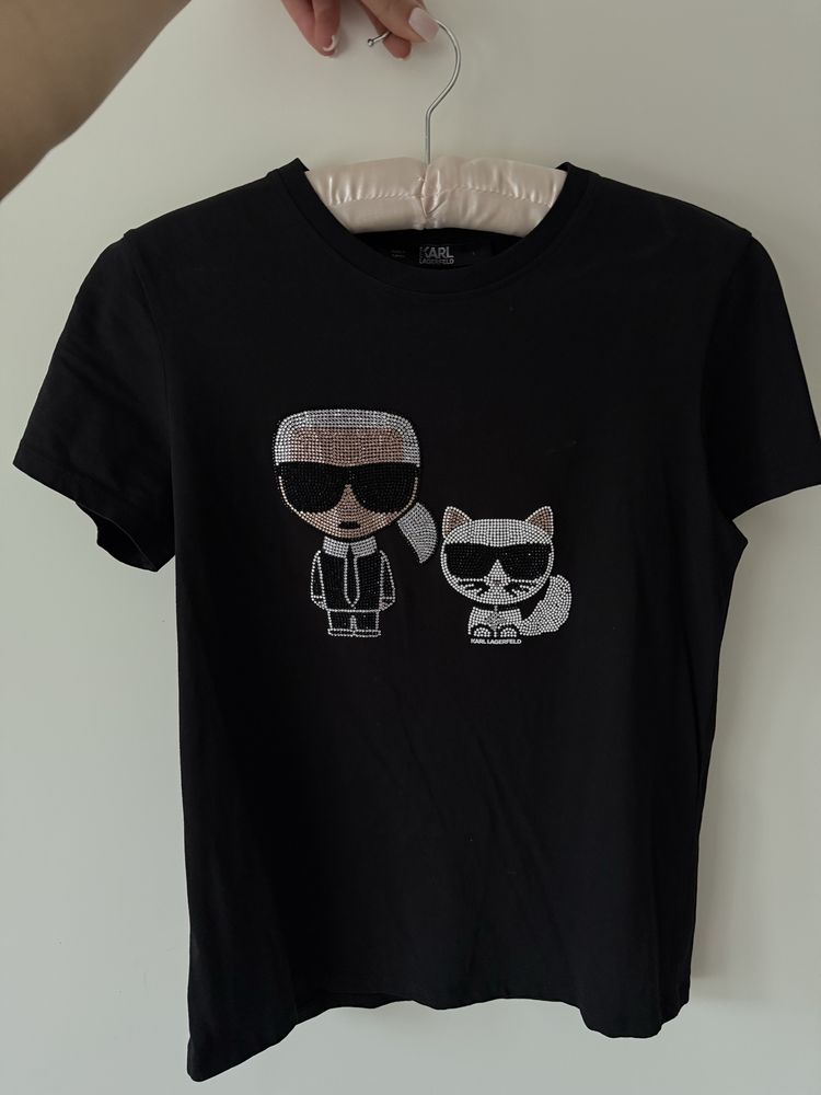 Черна тениска Karl Lagerfeld