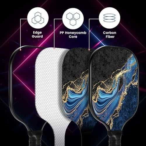 Нова Карбонова хилка за Pickleball с омекотен захват и стилен дизайн