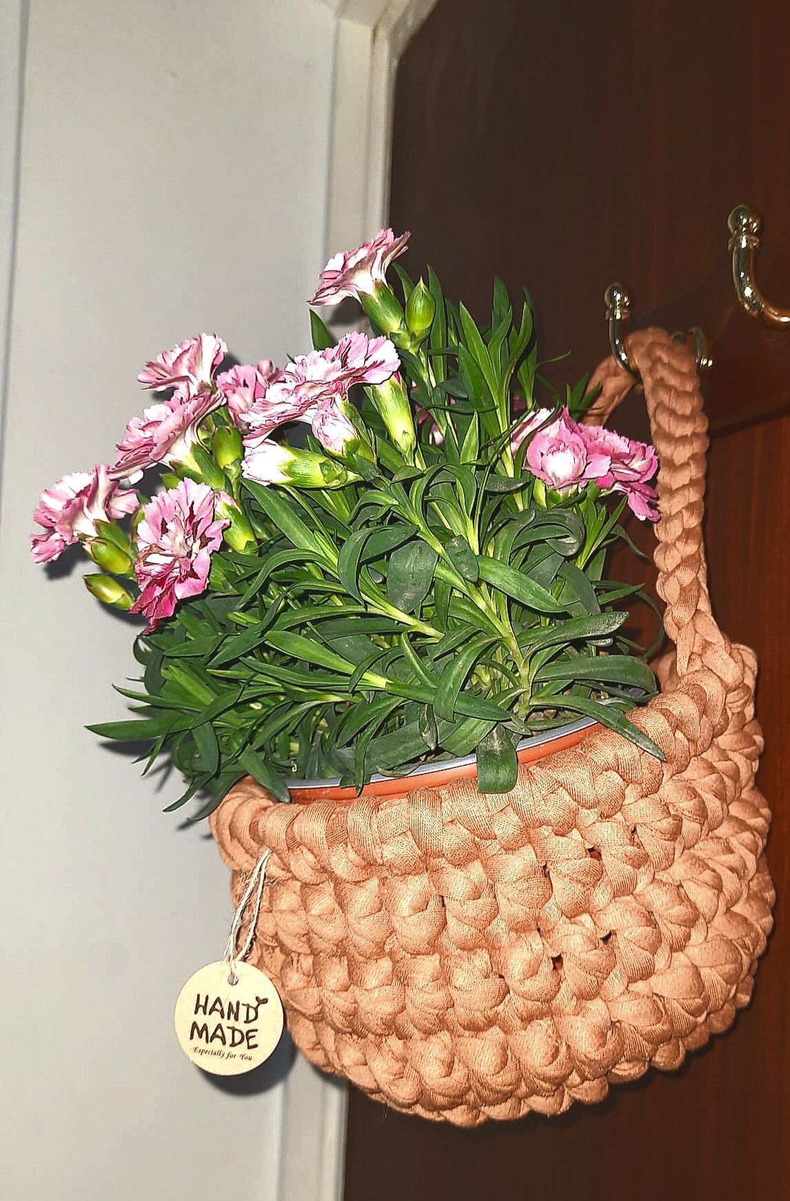 Cosulete flori din croșet handmade bumbac natural 100% reciclat