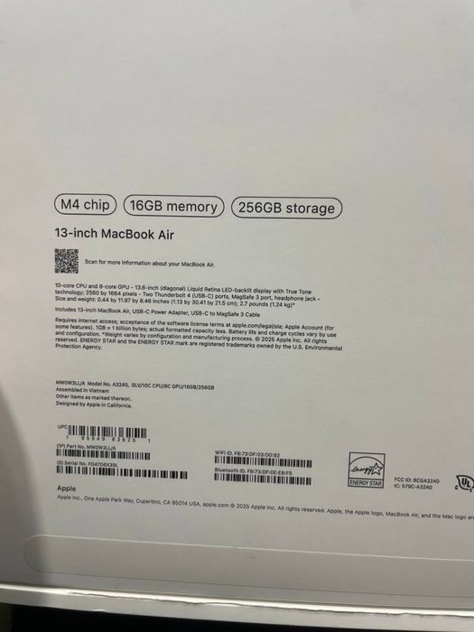 macbook air m4 256