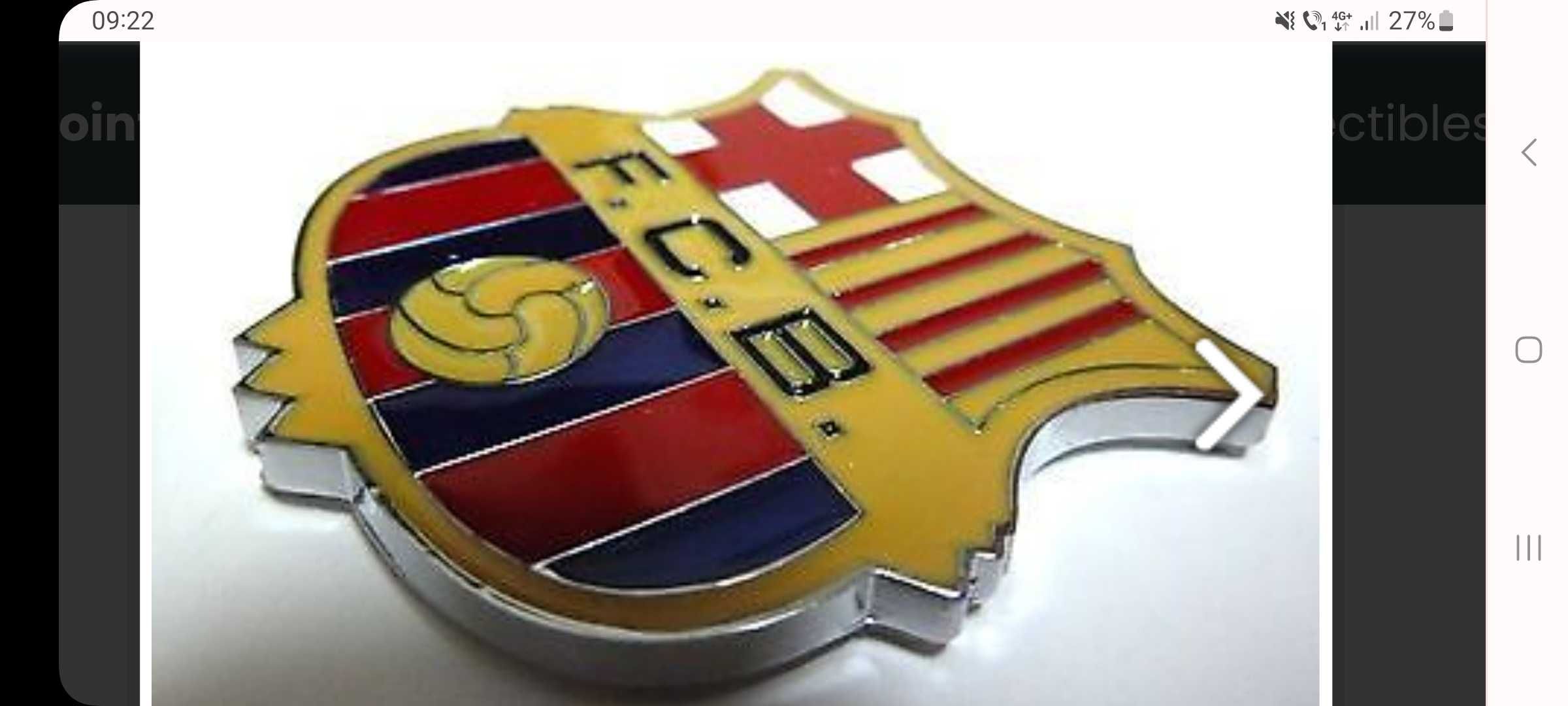 Sapca FCB-Fotbal      Barcelona,insigna de metal 3D,Originala,nouă