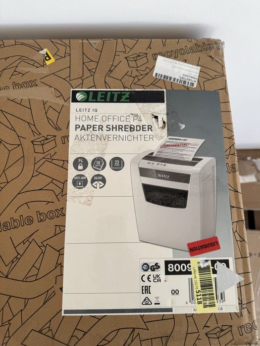 Tocator hartie Leitz Iq//distrugator documente //