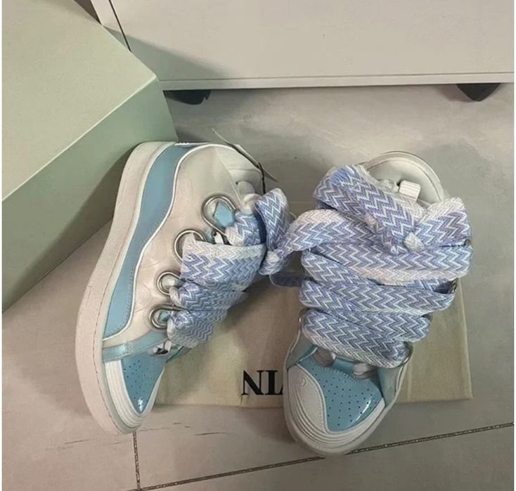 Lanvin Curb Sneakers Light Blue