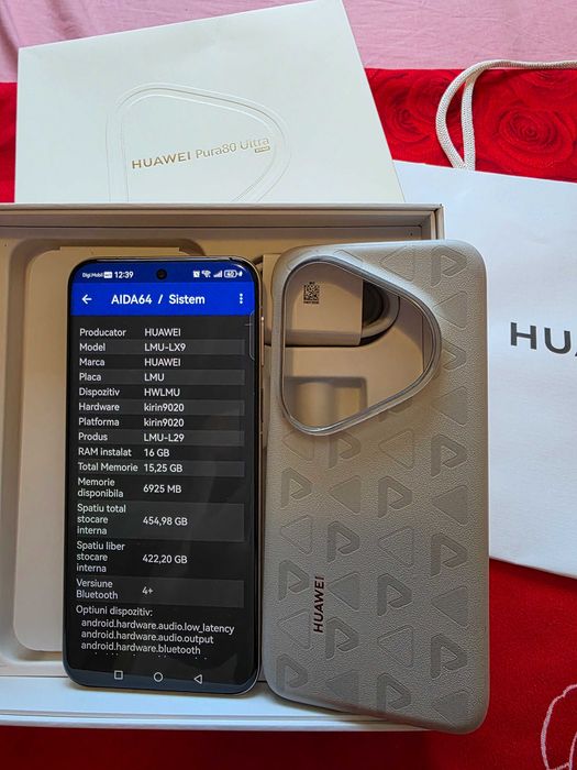 Vînd sau schimb Huawei Pura 80 Ultra, 512GB, 16GB RAM, Prestige Gold