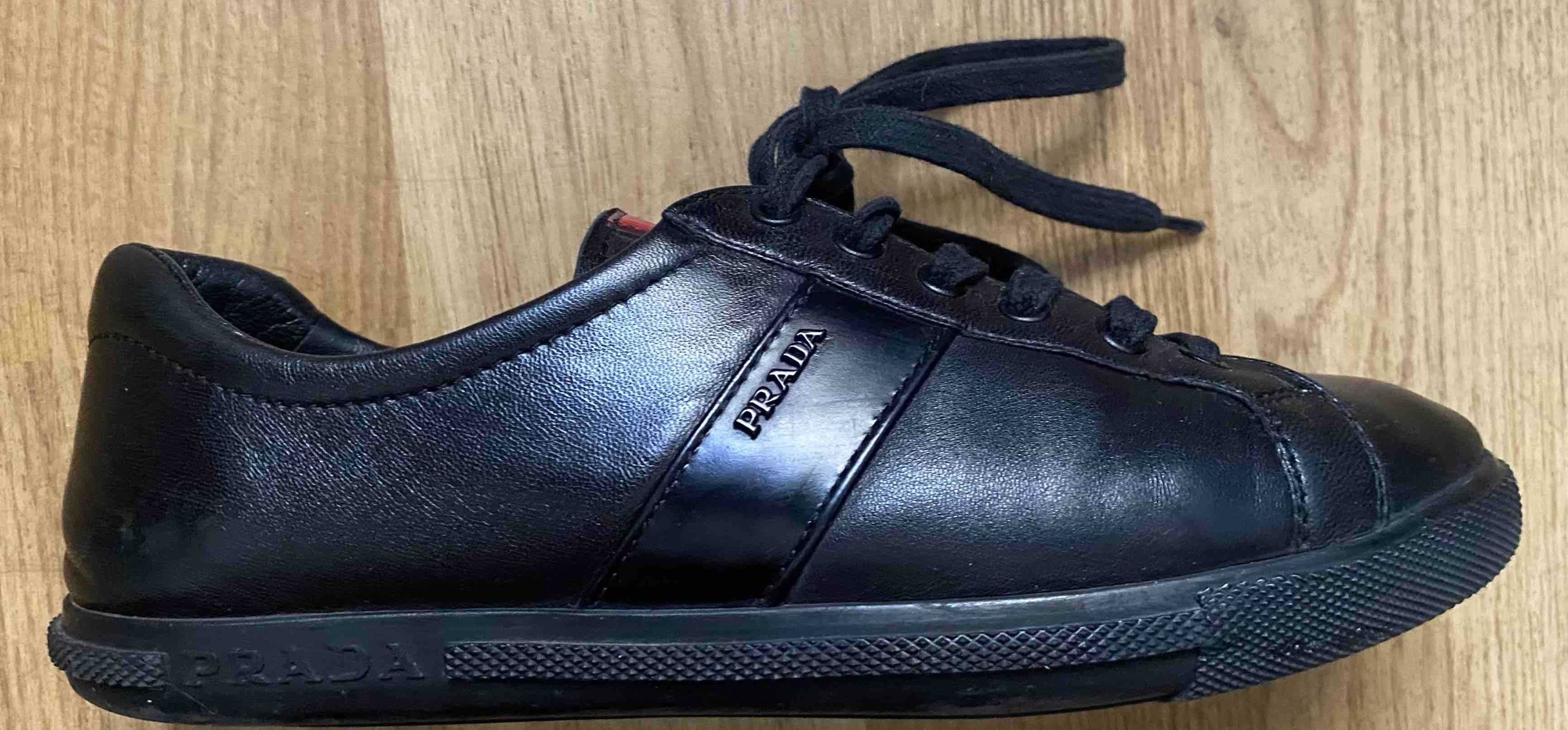 PRADA Superbi Pantofi Casual Snearkers Negru Piele Nr.37 Original