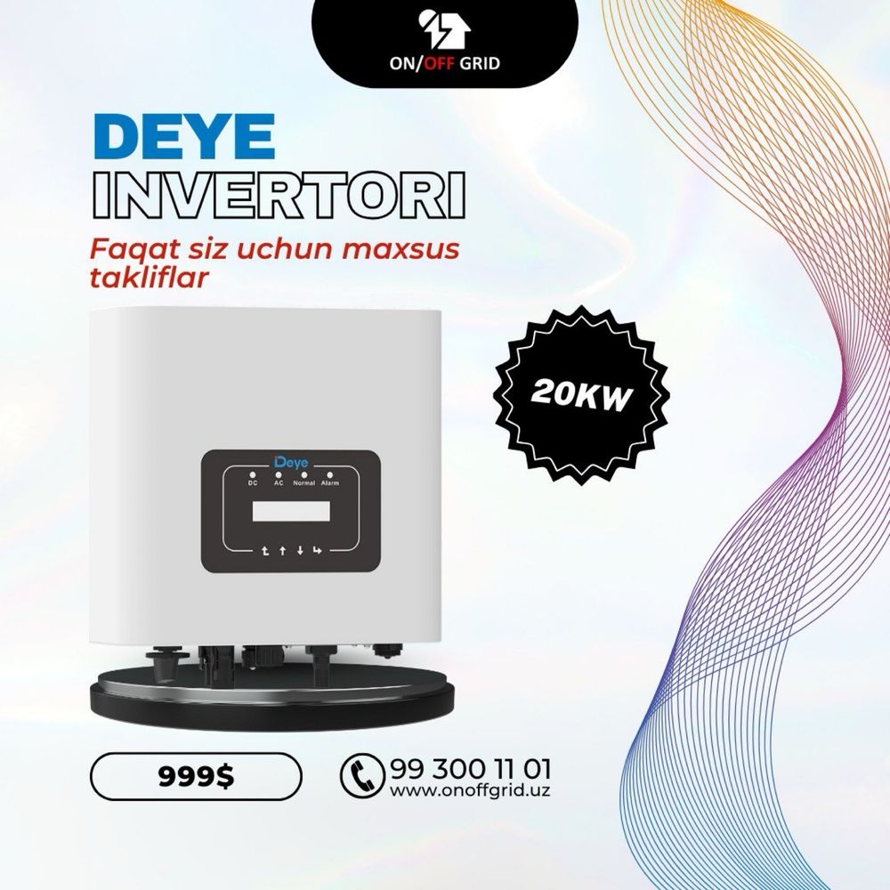 Invertor 10kw sifat va kafolat