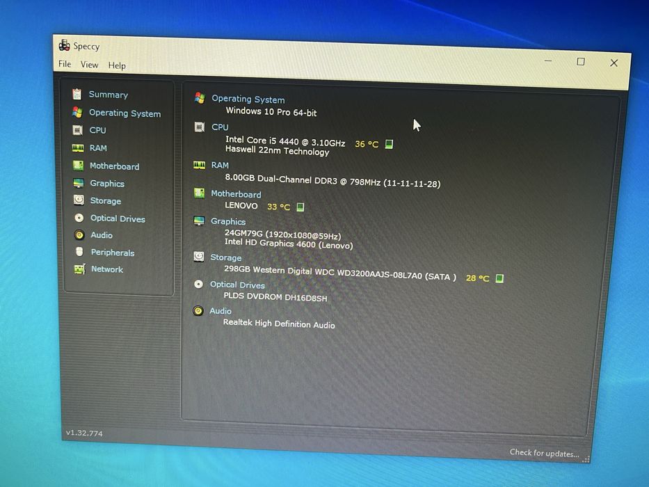 Pc intel i5 4440, 8gb ram, hdd 320gb