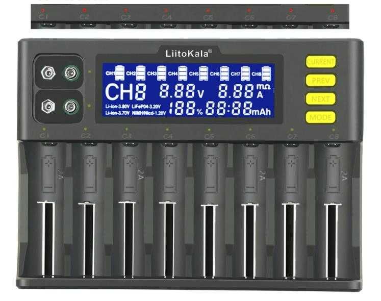 18650 Engineer LiitoKala Lii-S8 Професионално Зарядно 10Батерии Тестер