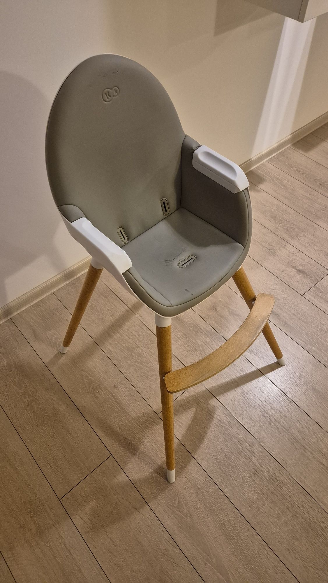 Scaun de masa 2 in 1 Kinderkraft Fini, Gri/Alb