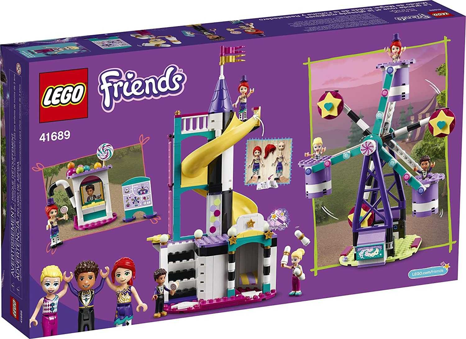 Lego friends 7+, Roata si tobogan magic, 545 piese, cutie lipsa