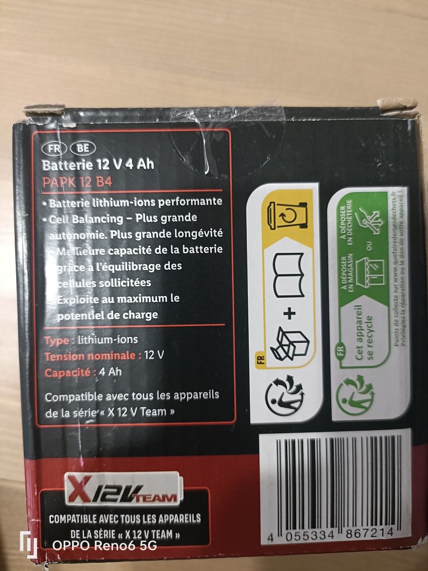 Acumulator parkside 12 V 4 ah