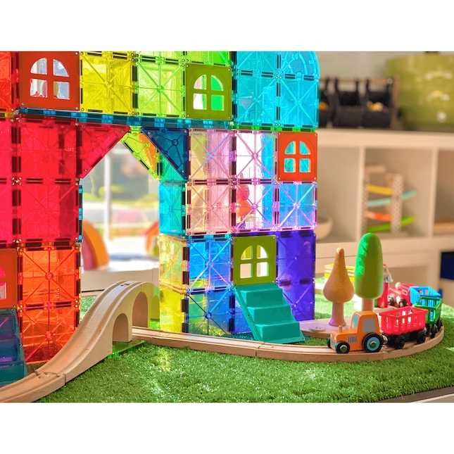 Set Inteligent Placute Magnetice de Constructie 78 Piese