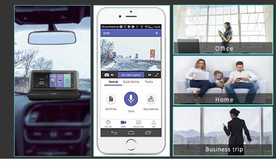 Navigatie Android Auto Sim card 4G cu DVR si 2 camere WiFi pliant bord
