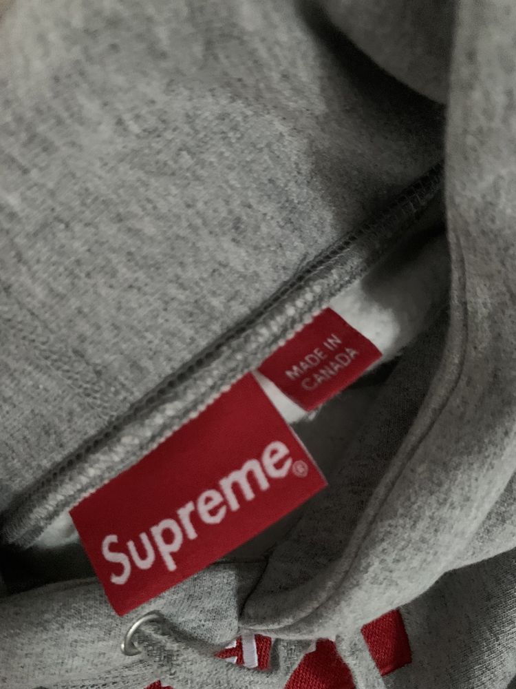 Supreme Box Logo Hooded Sweatshirt Heather Grey