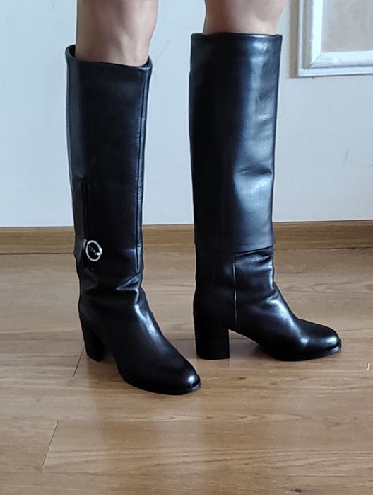 Високи ботуши от естествена кожа