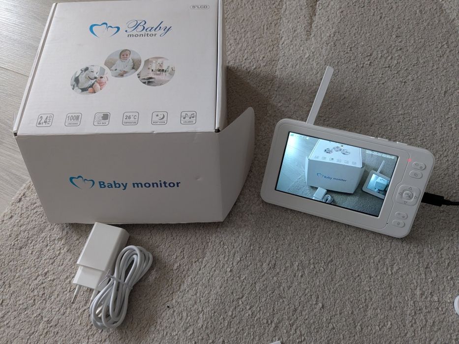 Baby monitor Full HD ecran 5'' temperatura, voce, control 360