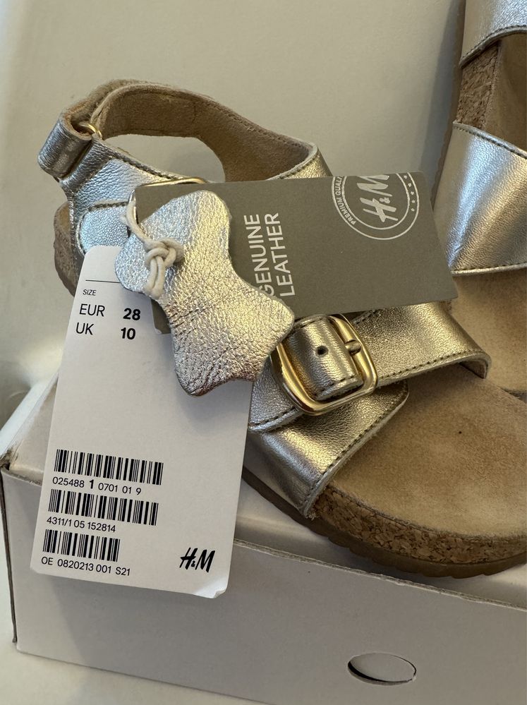 НОВИ кожени сандали и гуменки( пантофи) H&M. Н-р 28