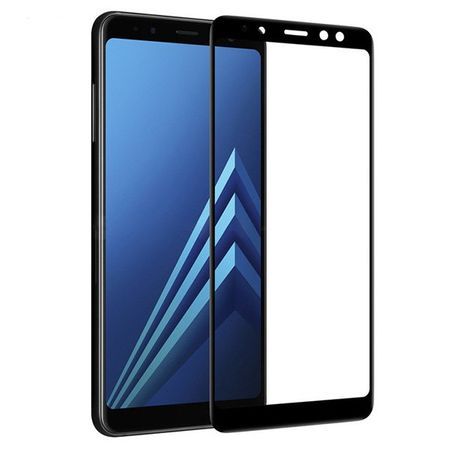 Folie sticla 5D Full Glue pentru Samsung Galaxy A8 Plus (2018), Negru