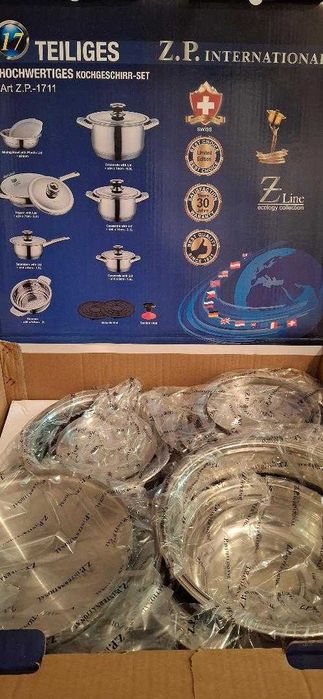 Swiss Cookware set- 17 teiliges Z.P.International ZP-1711 tipe Zepter