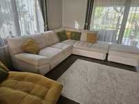 Vand set coltar extensibil bej+hocker