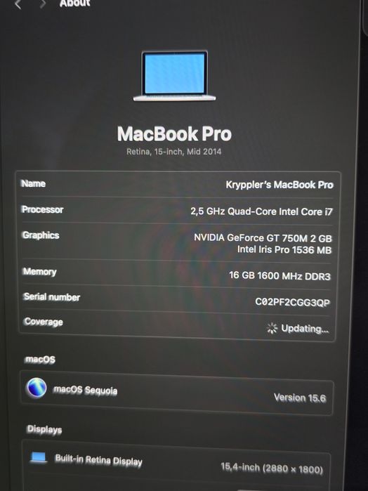 Vand MacBook Pro 15 inchi mid 2014