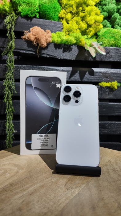 iPhone 16 Pro 256gb White Neverlocked Bat 92%/Fact+Garantie