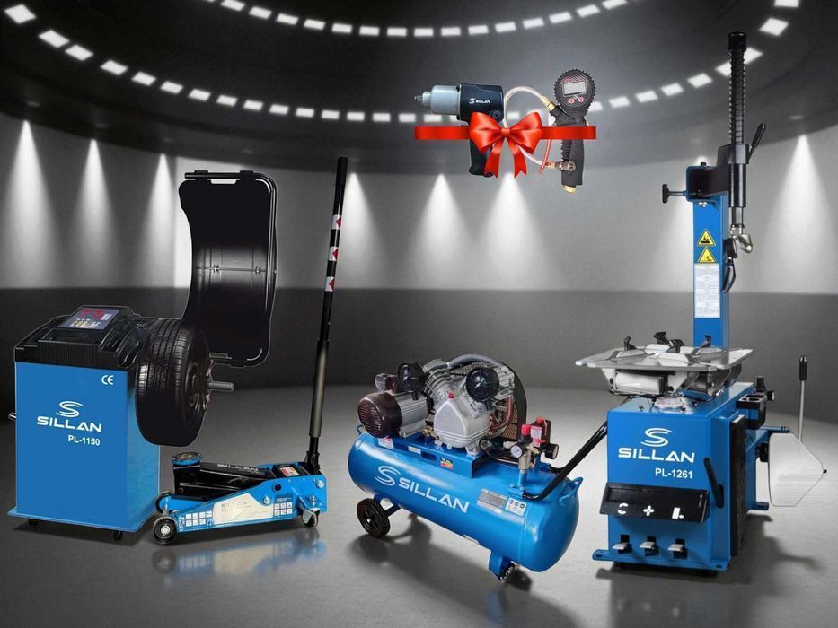 Комплект для СТО Шиномонтажный Балансировочный станок Компрессор